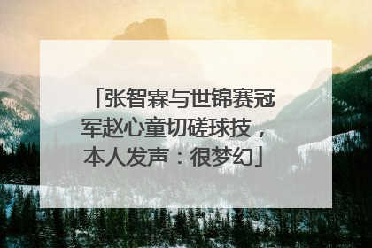 张智霖与世锦赛冠军赵心童切磋球技，本人发声：很梦幻