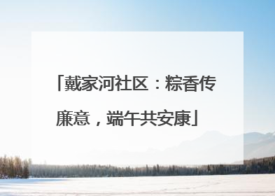 戴家河社区：粽香传廉意，端午共安康