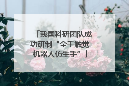 我国科研团队成功研制“全手触觉机器人仿生手”