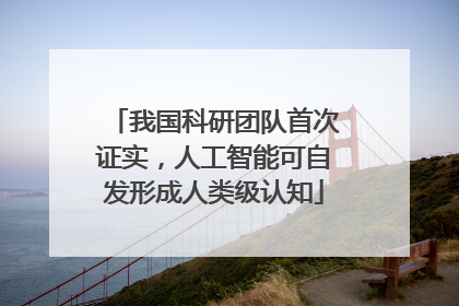 我国科研团队首次证实，人工智能可自发形成人类级认知