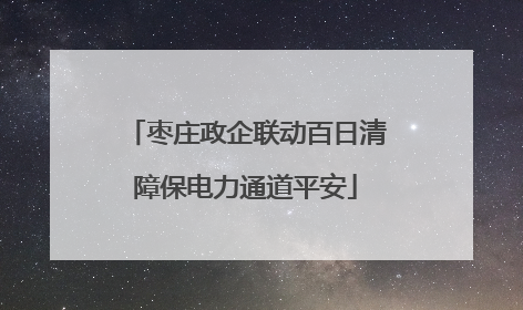 枣庄政企联动百日清障保电力通道平安