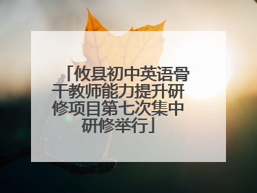 攸县初中英语骨干教师能力提升研修项目第七次集中研修举行