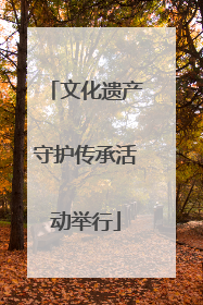 文化遗产守护传承活动举行
