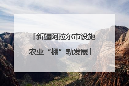 新疆阿拉尔市设施农业“棚”勃发展