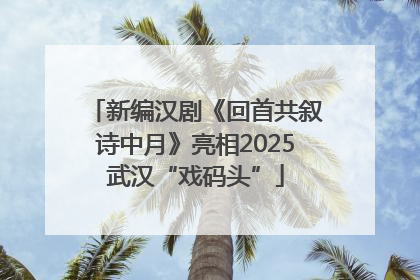 新编汉剧《回首共叙诗中月》亮相2025武汉“戏码头”