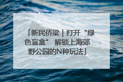 新民侨梁｜打开“绿色盲盒” 解锁上海郊野公园的N种玩法
