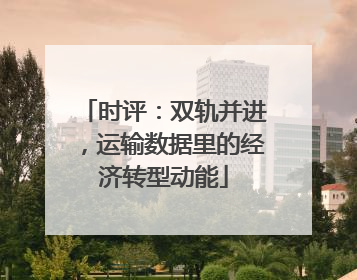 时评：双轨并进，运输数据里的经济转型动能