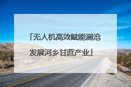 无人机高效赋能澜沧发展河乡甘蔗产业