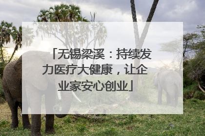 无锡梁溪：持续发力医疗大健康，让企业家安心创业