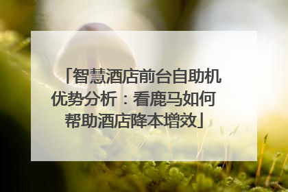 智慧酒店前台自助机优势分析：看鹿马如何帮助酒店降本增效