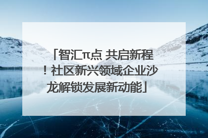 智汇π点 共启新程！社区新兴领域企业沙龙解锁发展新动能