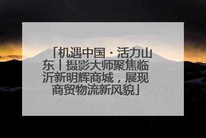 机遇中国・活力山东丨摄影大师聚焦临沂新明辉商城，展现商贸物流新风貌