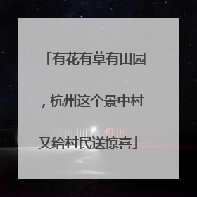 有花有草有田园，杭州这个景中村又给村民送惊喜