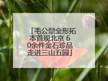 毛公鼎全形拓本首现北京 60余件金石珍品走进三山五园