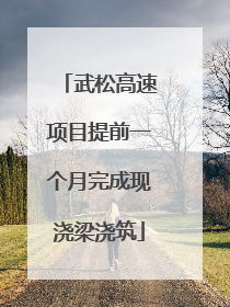 武松高速项目提前一个月完成现浇梁浇筑