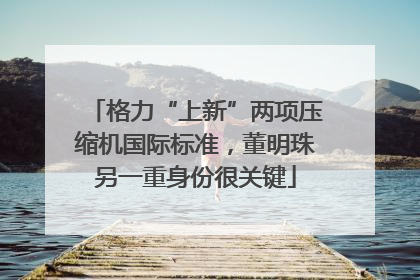 格力“上新”两项压缩机国际标准，董明珠另一重身份很关键
