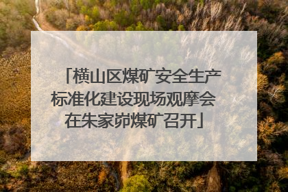 横山区煤矿安全生产标准化建设现场观摩会在朱家峁煤矿召开