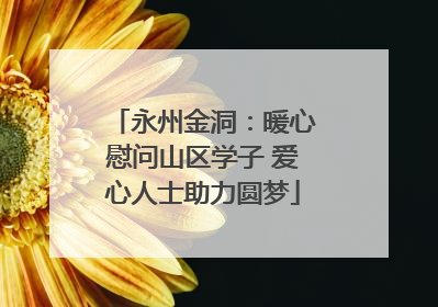 永州金洞：暖心慰问山区学子 爱心人士助力圆梦