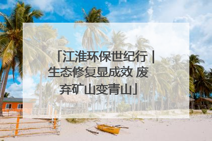 江淮环保世纪行｜生态修复显成效 废弃矿山变青山