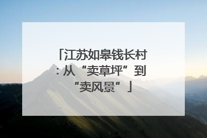 江苏如皋钱长村：从“卖草坪”到“卖风景”