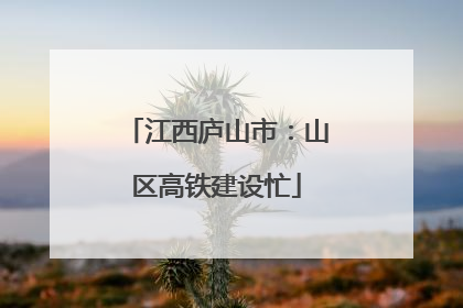 江西庐山市：山区高铁建设忙