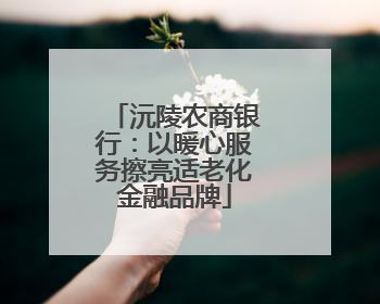 沅陵农商银行：以暖心服务擦亮适老化金融品牌