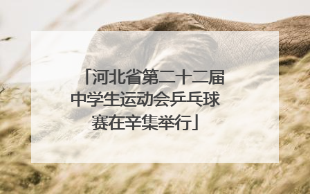 河北省第二十二届中学生运动会乒乓球赛在辛集举行