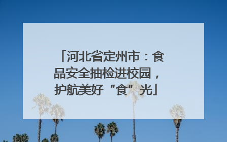 河北省定州市：食品安全抽检进校园，护航美好“食”光