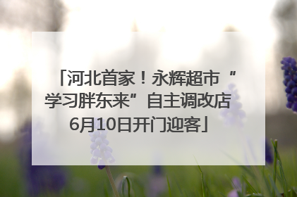 河北首家！永辉超市“学习胖东来”自主调改店6月10日开门迎客