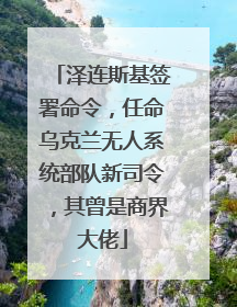泽连斯基签署命令，任命乌克兰无人系统部队新司令，其曾是商界大佬