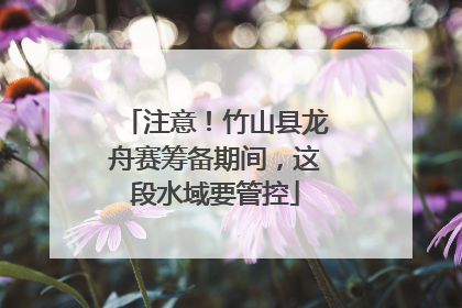 注意！竹山县龙舟赛筹备期间，这段水域要管控