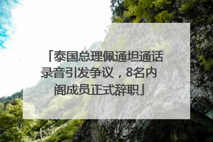 泰国总理佩通坦通话录音引发争议，8名内阁成员正式辞职