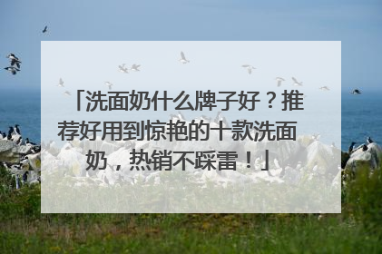 洗面奶什么牌子好？推荐好用到惊艳的十款洗面奶，热销不踩雷！