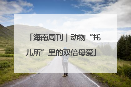 海南周刊｜动物“托儿所”里的双倍母爱