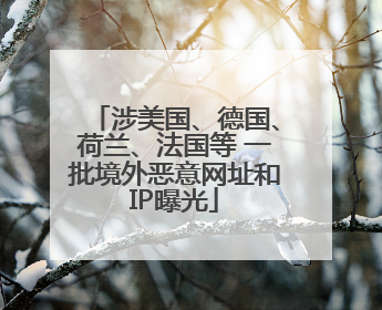 涉美国、德国、荷兰、法国等 一批境外恶意网址和IP曝光
