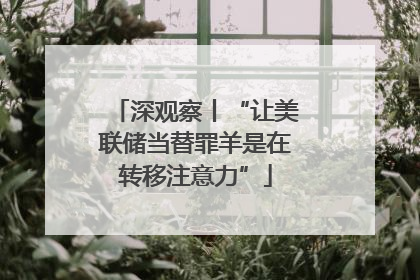 深观察丨“让美联储当替罪羊是在转移注意力”