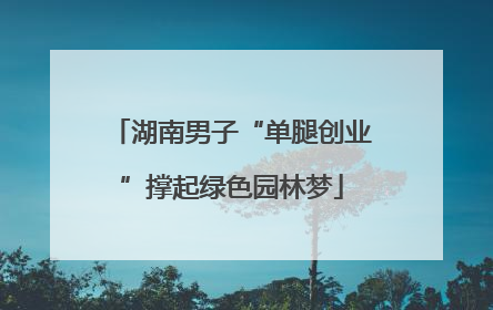 湖南男子“单腿创业”撑起绿色园林梦