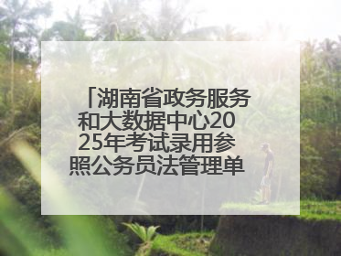 湖南省政务服务和大数据中心2025年考试录用参照公务员法管理单位工作人员拟录用人员名单公示