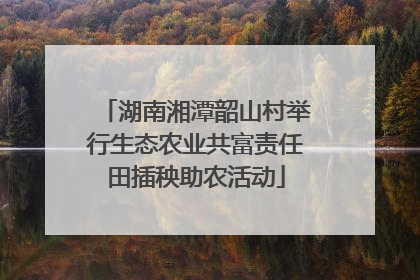 湖南湘潭韶山村举行生态农业共富责任田插秧助农活动