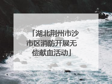 湖北荆州市沙市区消防开展无偿献血活动