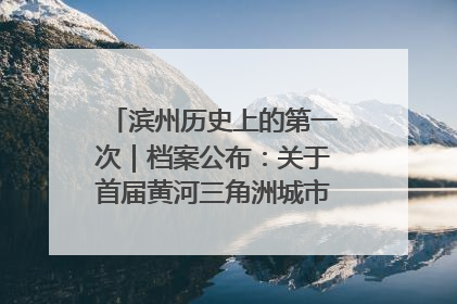 滨州历史上的第一次｜档案公布：关于首届黄河三角洲城市经济博览会暨发展论坛情况的总结报告