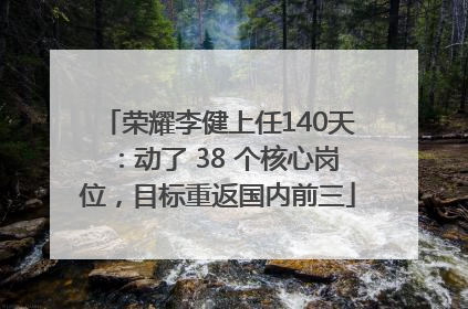荣耀李健上任140天：动了 38 个核心岗位，目标重返国内前三
