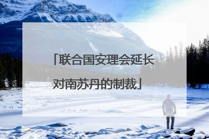 联合国安理会延长对南苏丹的制裁