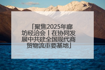 聚焦2025年廊坊经洽会丨在协同发展中共建全国现代商贸物流重要基地