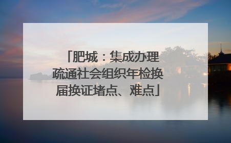 肥城：集成办理 疏通社会组织年检换届换证堵点、难点