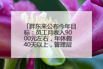胖东来公布今年目标：员工月收入9000元左右，年休假40天以上，管理层人均分配70万元