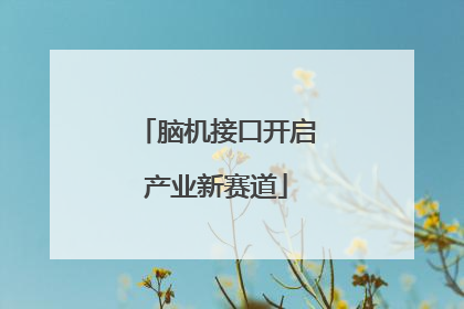 脑机接口开启产业新赛道