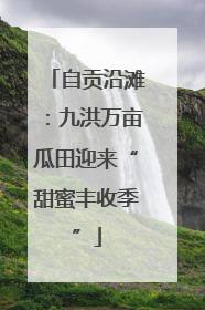 自贡沿滩：九洪万亩瓜田迎来“甜蜜丰收季”