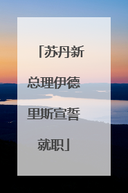 苏丹新总理伊德里斯宣誓就职