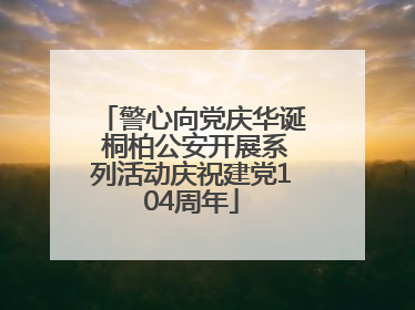 警心向党庆华诞 桐柏公安开展系列活动庆祝建党104周年